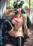  asui_tsuyu bottomless breasts high_heels high_resolution my_hero_academia nipples no_bra nudtawut_thongmai pubic_hair pussy shoes stockings uncensored vaginal_juices very_high_resolution wet 
