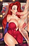  ange1witch big_breasts breasts cleavage erect_penis erection fellatio female huge_breasts jessica_rabbit large_breasts male oral penis straight thighs who_framed_roger_rabbit 
