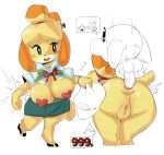  1boy 1girl 2018 anal animal_crossing animal_ears anthro ass breasts crossover dog dog_ears hat isabelle_(animal_crossing) kirby kirby_(series) large_ass large_breasts nintendo pasties penis pussy sakana888888888 super_smash_bros. tail testicles 