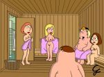 breasts chris_griffin connie_d&#039;amico family_guy lois_griffin meg_griffin nude pussy towel 