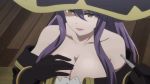  anime big_breasts breasts cleavage gif goblin_slayer! hand_between_breasts mole mole_under_eye witch_(goblin_slayer!) 