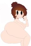  1girl ass edit looking_at_viewer nude nude_edit nude_female red_hair redhead roblox roblox_avatar 