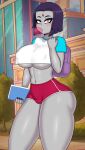  1girl ass big_ass big_breasts breasts drunkavocado female_only huge_ass raven_(dc) teen_titans 