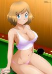  alluring big_breasts bikini bottomless naked_from_the_waist_down pokemon pokemon_(anime) pokemon_(game) pokemon_xy serena_(pokemon) zel-sama 