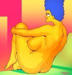  ass big_breasts erect_nipples facing_away marge_simpson nude pbrown the_simpsons thighs viewed_from_behind 
