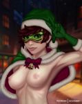  1girl abs animated armpits bouncing_breasts breasts brown_hair christmas christmas_outfit ecchioni female freckles gloves jingle_tracer large_filesize loop mp4 no_audio one_arm_up overwatch patreon patreon_reward short_hair snow snowing tracer_(overwatch) video webm 