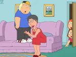  animated barbara_pewterschmidt chris_griffin facial family_guy funny gif grandmother guido_l lois_griffin meg_griffin mother_and_son sleeping sofa voyeur 