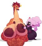  &lt;3 1girl 2019 anthro areola ass big_areola big_ass big_breasts black_fur blush breast_grab breasts brown_fur caprine duo ear_piercing female/female fur furry giraffe giraffe_mom giraffid hair hand_on_breast horizontal_pupils huge_breasts long_neck mammal mature_female navel nipples nude open_mouth piercing pink_hair pubes red_hair sheep sheep_mom simple_background sitting size_difference sssonic2 surprise tan_fur thick_thighs tongue voluptuous wide_hips yellow_eyes 