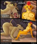  breasts comic cougar disney el-loko fellatio furry kion kissing large_ass large_breasts nude oral pussy saliva_string the_lion_guard the_lion_king zira 