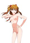 1girl archway_of_venus armpits ass asuka_langley_souryuu blue_eyes breasts brown_hair completely_nude completely_nude_female feet_out_of_frame female_only hair_ornament hand_on_chest hand_on_hip hand_on_own_chest high_resolution long_hair medium_breasts navel neon_genesis_evangelion nipples nude nude_female open_mouth orange_hair paipan pixiv_id_30433584 pose pussy small_nipples smile solo_female standing thighs uncensored very_high_resolution vkgk4869 white_background