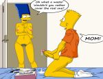  bart_simpson marge_simpson mother&#039;s_duty mother_and_son the_simpsons 