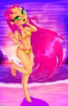  breasts dc dc_comics green_eyes koriand&#039;r pink_hair shadman starfire starfire_(teen_titans_go) teen_titans teen_titans_go watermark web_address web_address_without_path 