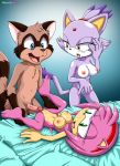  amy_rose archie_comics bbmbbf blaze_the_cat breasts feet horny mobius_unleashed palcomix radix sega sonic_(series) sonic_the_hedgehog_(series) 