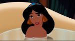  1girl aladdin_(series) alluring black_hair brunette disney earrings female female_human female_only hot jacuzzi nude princess_jasmine royalty sexy solo wet 