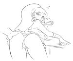  ass ass_grab cheerleader_outfit gravity_falls looking_at_viewer looking_back monochrome pacifica_northwest pantyshot 