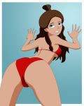  1girl ass avatar:_the_last_airbender bikini cameltoe female female_only katara solo solo_female 