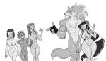  2boys 3girls abs aeolus angry annoyed bandaid bandaid_on_nose beast_boy biceps bottom_heavy breasts broad_shoulders cameltoe canid canine cleft_of_venus curvy dc dc_comics deltoids fingerless_gloves fit flaccid flower_on_head fluffy_tail forehead_jewel gap gluteal_fold gritted_teeth group happy height_difference hourglass_figure hula_girl humanoid larger_male long_hair mane medium_breasts monochrome mound_of_venus multiple_girls muscular_male pecs perky_breasts pointy_ears puffy_pussy raven_(dc) ronzo shonuff shonuff44 shred skindentation skinny slim smaller_male smile starfire subtle_pussy tail teen_titans thick_thighs thigh_gap thin_waist very_long_hair wasp_waist wide_hips wide_shoulders 