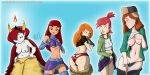 5girls ass big_breasts breasts clothed clothing crossover dc_comics female female_only foster&#039;s_home_for_imaginary_friends frankie_foster freckles gravity_falls hekapoo kim_possible kimberly_ann_possible orange_hair panties red_hair redhead sealedhelm star_vs_the_forces_of_evil starfire teen teen_titans undressing wendy_corduroy white_skin
