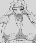  1girl anthro ass big_ass big_breasts bovid breasts caprine closed_eyes dreamy_pride duo erection fur furry gif huge_breasts humanoid_penis interspecies invalid_tag livia lying male male/female mammal nude oral penetration penis saliva sheep simple_background thick_thighs wide_hips wool 