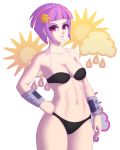  1girl bra breasts cleavage equestria_girls female friendship_is_magic looking_at_viewer mostly_nude my_little_pony panties souladdicted standing sunny_flare 