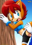  against_tree archie_comics bbmbbf clothing leg_hold mobius_unleashed one_leg_up palcomix pussy_penetration sally_acorn sega sonic_(series) sonic_the_hedgehog sonic_the_hedgehog_(series) standing vaginal 