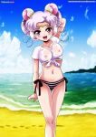  1girl bbmbbf beach bishoujo_senshi_sailor_moon female female_only looking_at_viewer mostly_nude palcomix pretty_soldier_sailor_moon sailor_iron_mouse sailor_moon sailor_moon_(series) standing striped_panties white_hair 