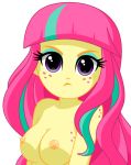 1girl breasts equestria_girls female female_only freckles friendship_is_magic long_hair looking_at_viewer my_little_pony nude solo sour_sweet white_background 