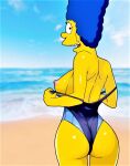  ass breast erect_nipples evilweazel_(artist) marge_simpson milf swimsuit the_simpsons thighs yellow_skin 