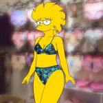  bra lingerie_store lisa_simpson panties rusty_gimble_(artist) the_simpsons 