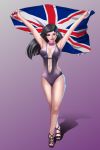  1girl british_flag cleavage female female_human female_only friendship_is_magic humanized jay156 jay156_(artist) long_hair looking_at_viewer monokini mostly_nude my_little_pony octavia octavia_(mlp) octavia_melody one-piece_swimsuit solo standing swimsuit union_jack 