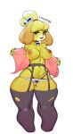  2020 animal_crossing canid canine canis domestic_dog high_res isabelle_(animal_crossing) lycoris mammal nintendo nipples tagme 