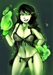  breasts cameltoe erect_nipples kim_possible lingerie see-through shego thighs 
