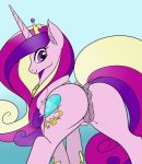  1girl alicorn anus ass cutie_mark female female_only friendship_is_magic horn looking_at_viewer my_little_pony pony presenting_hindquarters princess_cadance pussy reiduran solo standing tail wings 