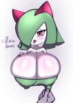  huge_breasts kirlia kirlia_kaori nintendo nipple_tweak nipples open_mouth pokemon 