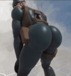  ass bodysuit gif male_focus male_only solid_snake thick_ass twerking yaoi 