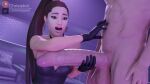3d ariana_grande chrisiboi fortnite handjob huge_cock mouth_open stroking_abs tagme