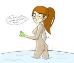  completely_nude_female glasses infinity_train small_breasts speech_bubble tulip_olsen water 