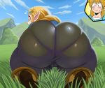 1boy 1girl all_fours ass ass_focus ass_shot big_ass black_legwear black_pants blonde blonde_hair blue_eyes blush boots bottom_heavy breath_of_the_wild bubble_ass bubble_butt cameltoe chubby clothed clothed_female clothing color day eyebrows female from_behind grass green_eyes hairclip hi_res high_resolution highres huge_ass hylian hyper_ass large_ass light-skinned_female light_skin link link_(breath_of_the_wild) long_hair male nervous nintendo oblivious on_knees outdoors outside overweight overweight_female pale-skinned_female pale_skin pants pantylines plump_ass plump_labia pointy_ears princess_zelda pussy rear_view sexy sexy_ass shiny shiny_clothes skin_tight skindentation smelly_ass smelly_pussy source_request sssonic2 surprised sweat the_legend_of_zelda thick thick_thighs thighs tight_clothing tights vpl wide_eyed wide_hips zelda_(breath_of_the_wild)