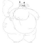  1girl cat chubby fat furry obese plump 