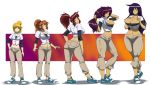  1girl age_progression ass_expansion breast_expansion dark-skinned_female dark_skin female_only kojiro-brushard original original_character sequence wide_hips 