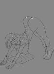  1girl 1girl anythinggoes ass bent_over big_ass big_breasts black_and_white breasts dat_ass dc_comics dc_comics exposed_breasts female_focus huge_breasts looking_at_viewer perky_breasts rachel_roth raven_(dc) round_ass teen_titans thick_thighs 