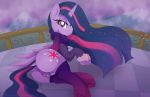  1girl alicorn anus ass cutie_mark female female_only friendship_is_magic horn looking_at_viewer lying my_little_pony no_panties partially_clothed pony pussy scarf solo stockings tail twilight_sparkle twilight_sparkle_(mlp) wings 