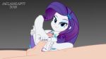  1boy 1girl barefoot blue_eyes clothed_female_nude_male equestria_girls erection eyeshadow footjob friendship_is_magic long_hair looking_at_viewer male/female my_little_pony painted_toenails panties penis rarity rarity_(mlp) skirt upskirt 