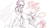  1boy 2017 2_girls anal anal_fingering anus apple_bloom_(mlp) applejack_(mlp) big_macintosh_(mlp) birthday bisexual brother_and_sister english_text erection eyebrows fbertu female fingering happy_birthday human humanized incest male monochrome my_little_pony penis pussy siblings sister_and_sister sketch teen teenage testicles text threesome young young_human yuri 