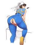  anal ass bent_over buttholemagick buttplug chun-li huge_ass legs looking_at_viewer sexy street_fighter thick_thighs tight_clothing torn_bodysuit torn_clothes 
