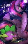 1boy 1girl alicorn anus ass cutie_mark dragon english_text female forked_tongue friendship_is_magic green_eyes horn interspecies kebchach male male/female male_dragon my_little_pony nude oral pony presenting_ass purple_eyes pussy pussylicking questionable_consent spike_(mlp) tail tongue twilight_sparkle twilight_sparkle_(mlp) wings