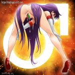  1girl ass bent_over bishoujo_senshi_sailor_moon condom_in_pussy condoms cum cum_leaking earrings elbow_gloves female female_only gloves high_heels hino_rei kneepits long_hair looking_at_viewer mars_symbol nude red_high_heels rei_hino sailor_mars sailor_moon solo standing used_condoms 