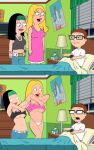  american_dad breasts brother_and_sister comparison flashing francine_smith hayley_smith judge mom_son mother_&amp;_son steve_smith 