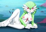  1girl anthro barefoot bbmbbf blush breasts feet female female_only female_pokemon foot gardevoir looking_at_viewer nintendo palcomix pokemon pokemon_(game) pokepornlive pussy red_eyes spread_legs toes 