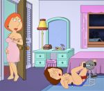  ass breasts family_guy glasses holding_breasts lois_griffin machine masturbation meg_griffin nipples nude sex_machine sex_toy shaved_pussy thighs vaginal_penetration 